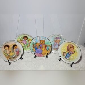 Avon 1981/1984 + 1996 Mothers Day Porcelain Plates 22k Gold Trim Collectibles
